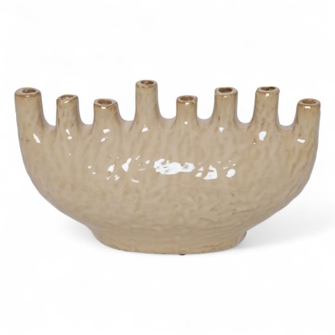 VASO OVALE BARON CREMA H.19.5